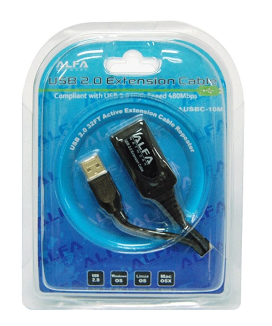 hoop Metalen lijn Kindercentrum Alfa actieve USB verlengkabel 10m A/A (repeater) - AlfaWireless
